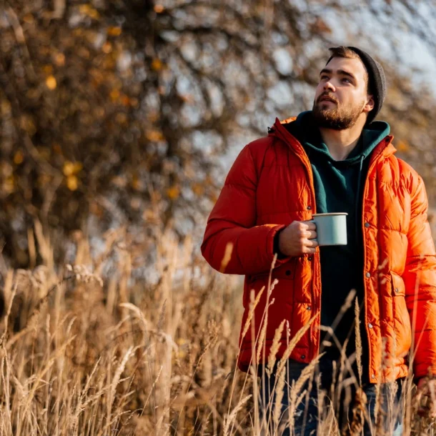 Dual Diagnosis - man with coffee outdoors