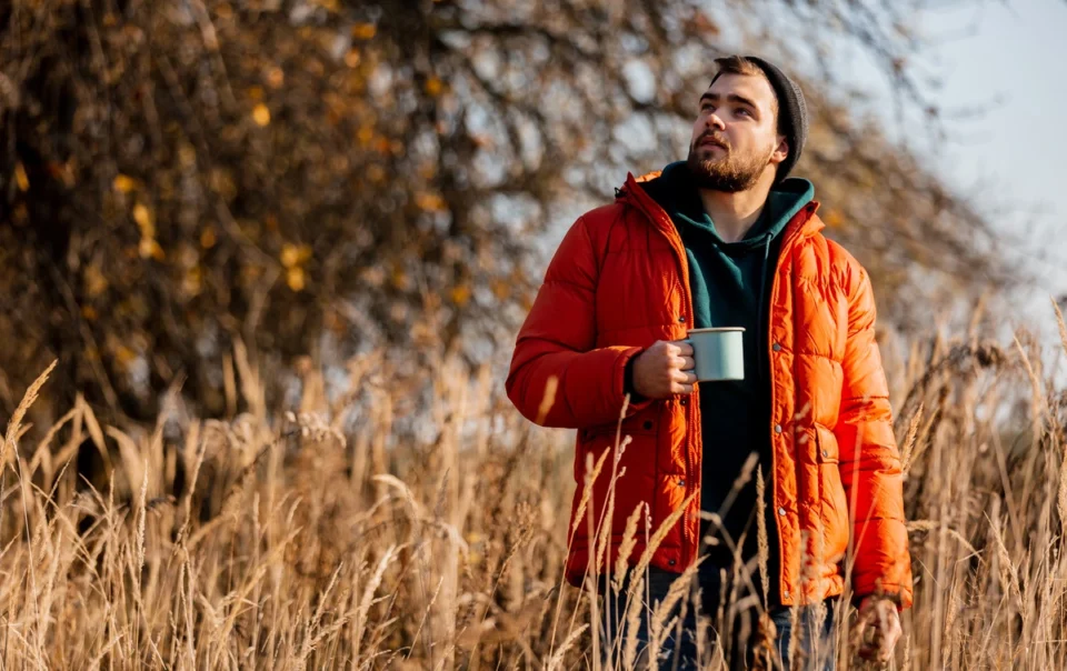 Dual Diagnosis - man with coffee outdoors