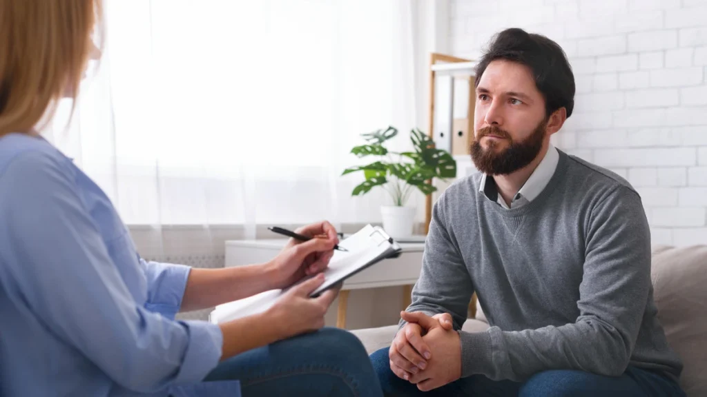 Individual Therapy Sessions - man talking to therapist