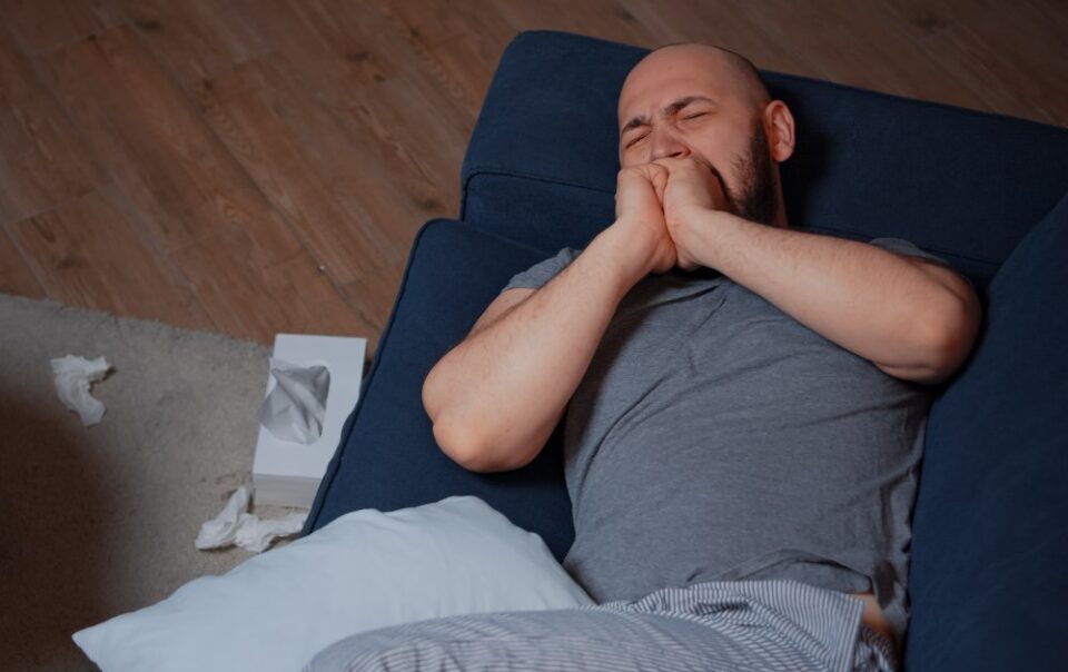 Desperate, traumatized, scared, shocked man