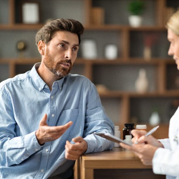 Patient Sharing Health Problems With Doctor